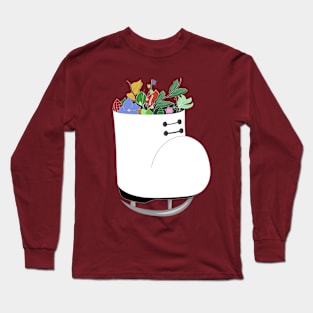 Winter Foliage Ice Skate Long Sleeve T-Shirt